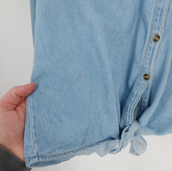 Pull & Bear | denim button down shirt - Picture 2 of 5